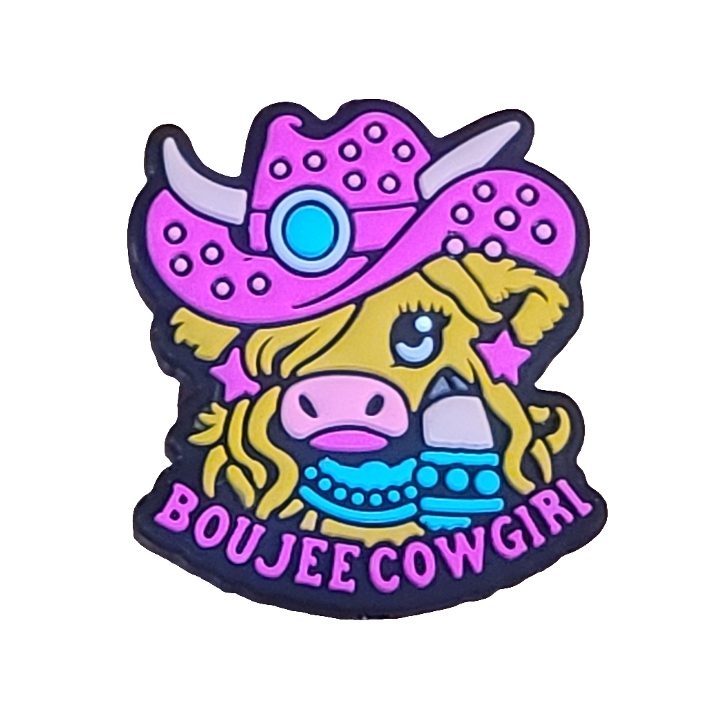 Boujee Cowgirl Cow Silicone Focal Bead