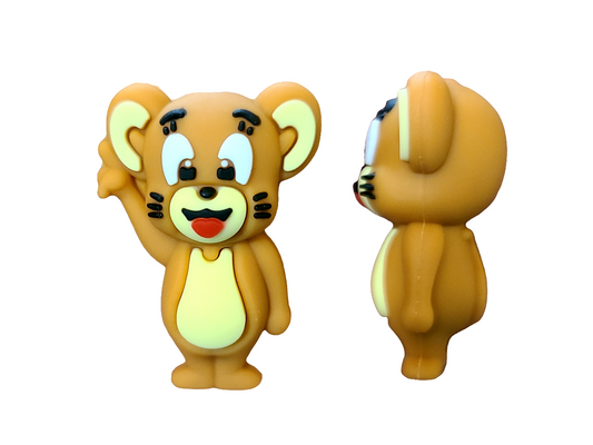 3D Jerry Mouse Silicone Focal Bead