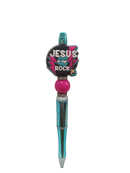 Jesus Is My Rock Beaded Pen