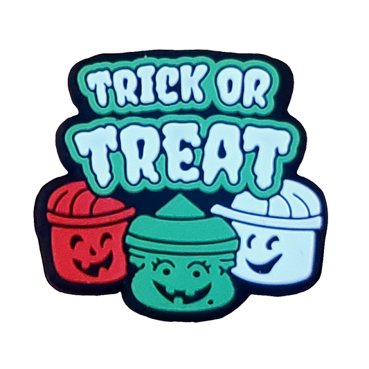 Trick Or Treat Halloween Buckets Silicone Focal Bead