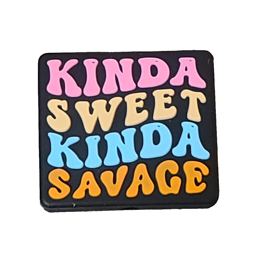 Kinda Sweet Kinda Savage Silicone Focal Bead