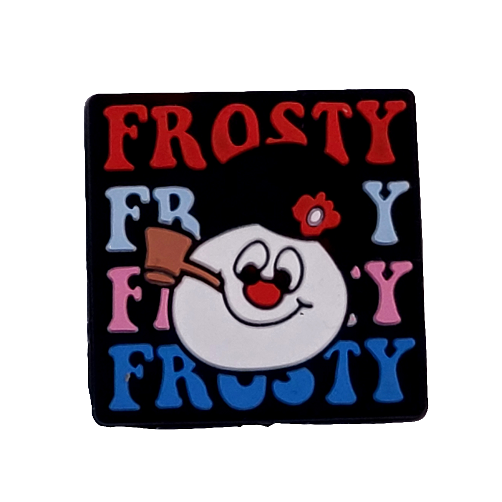 Frosty Snowman Silicone Focal Bead