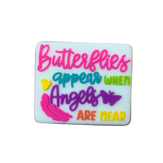 Butterflies Appear When Angels Are Near Silicone Focal Bead