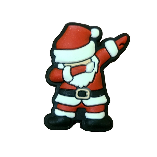 Santa Claus Dabbing  / Posing Silicone Focal Bead