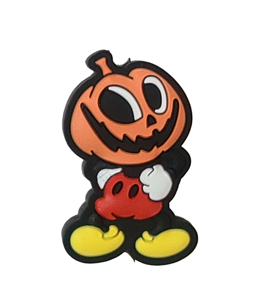 Pumpkin Head Mickey Silicone Focal Bead