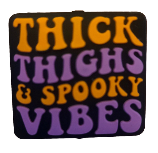 Thick Thighs & Spooky Vibes Silicone Focal Bead