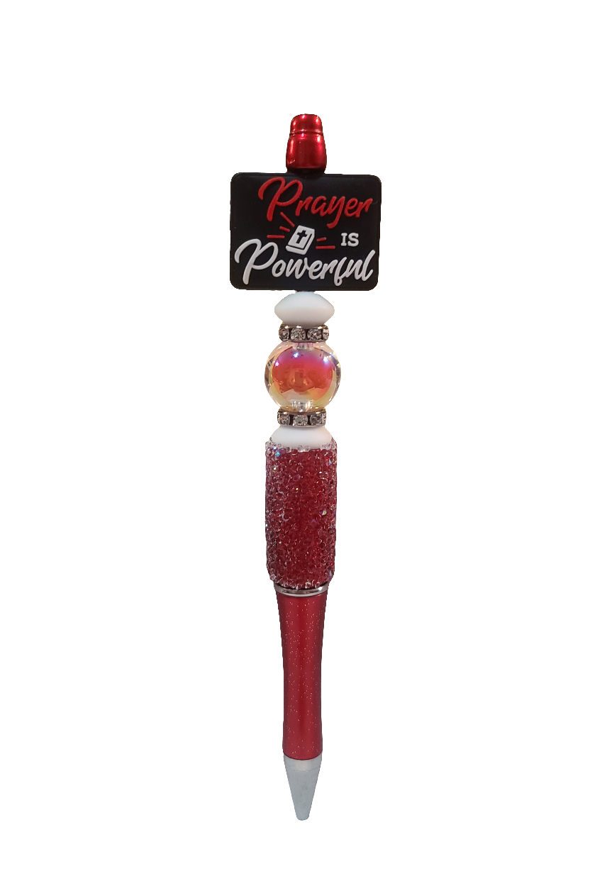 Prayer Is Powerful Beaded Sugar Pen