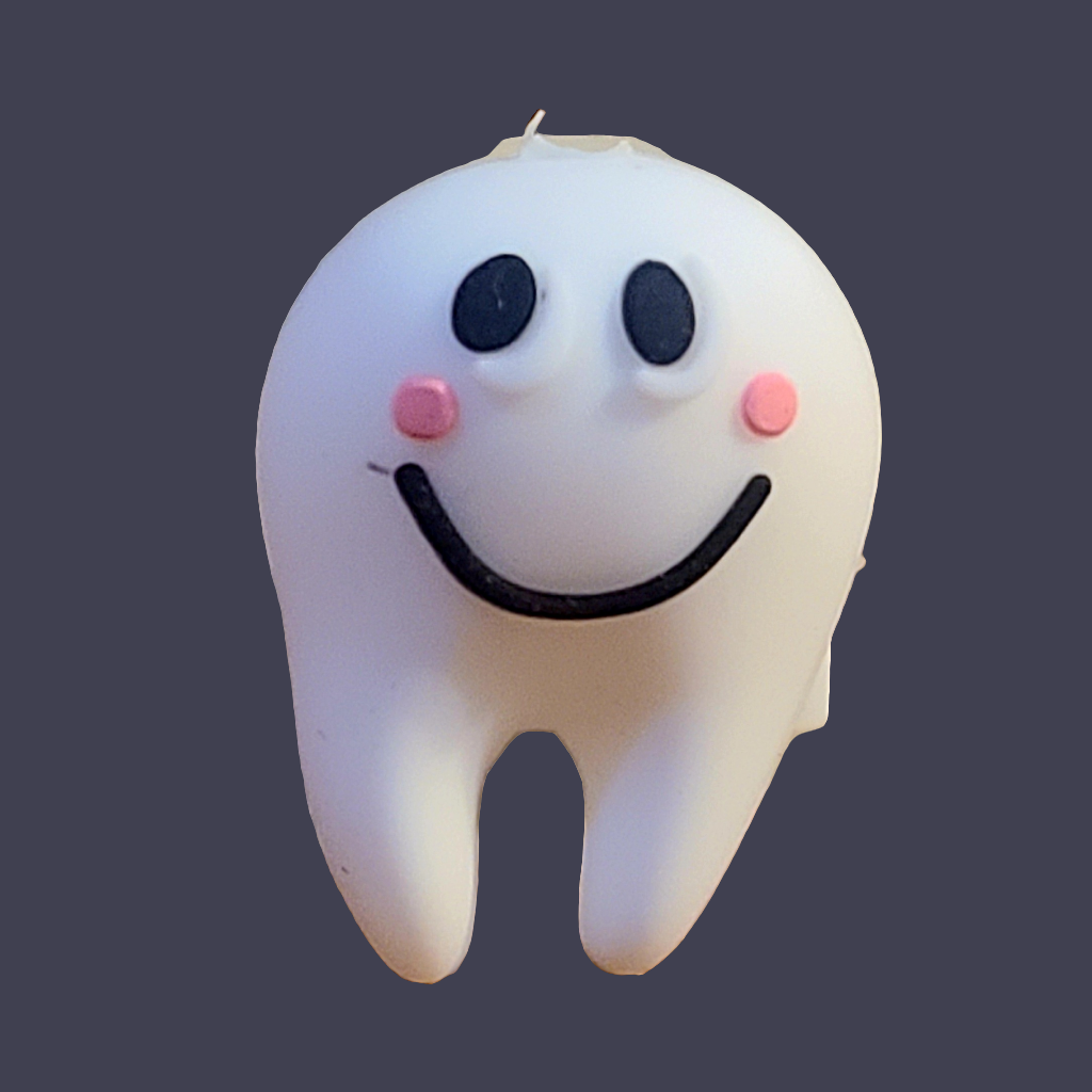 3D Smiling Tooth Silicone Focal Bead