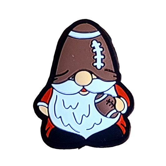 Football Gnome Silicone Focal Bead