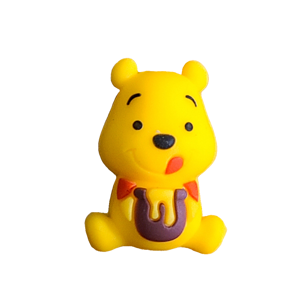 3D Bear with Honey Pot Silicone Focal Bead