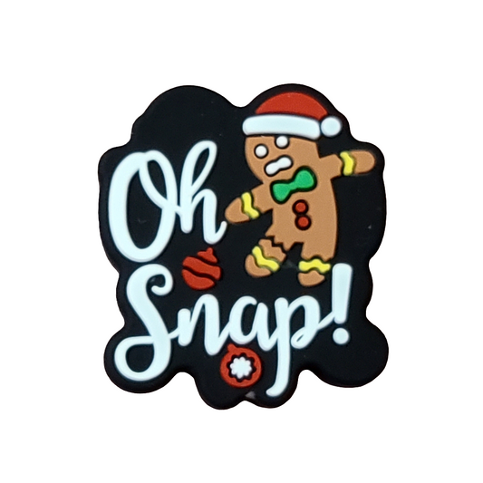 Oh Snap Christmas Gingerbread Silicone Focal Bead