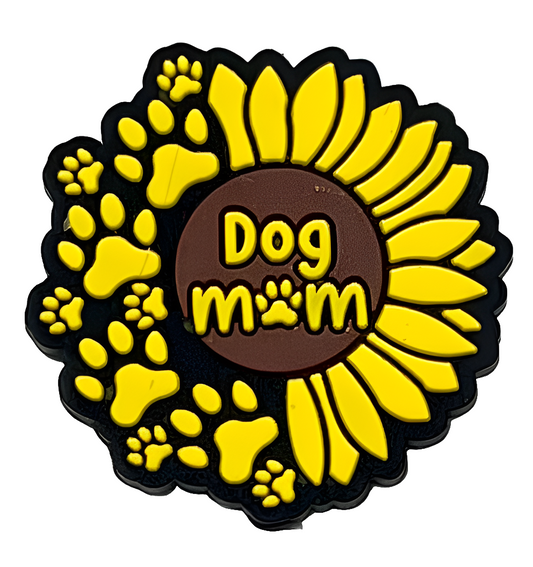 Sunflower Dog Paw Dog Mom Silicone Focal Bead