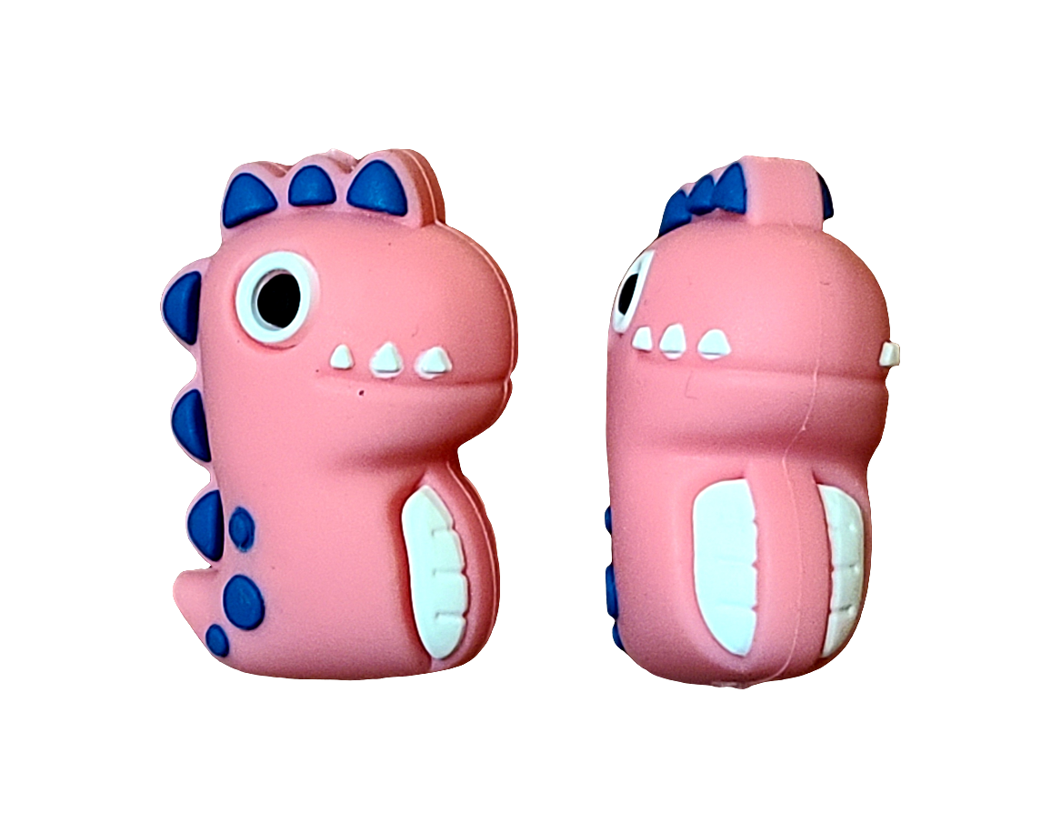 3D Dinosaur Silicone Focal Bead