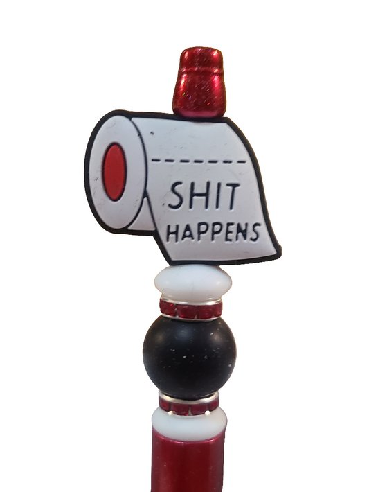 Shit Happens Beaded Pen