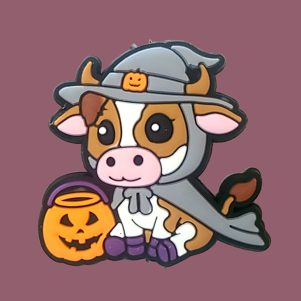 Adorable Cow Witch Focal Bead