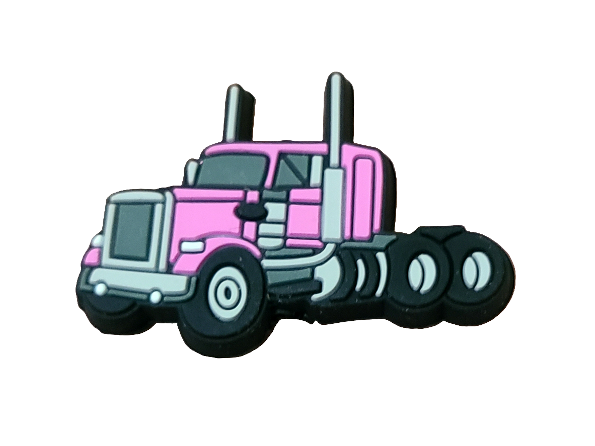 Pink Semi Truck Focal Bead