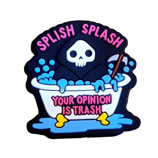 Splash Splash Your Opinion Is Trash Silicone Focal Bead