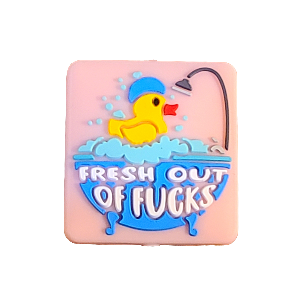 Fresh Out of F*cks Duck In Bath Silicone Focal Bead