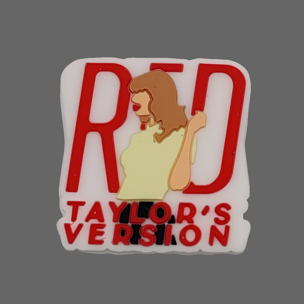 Red Taylor's Version Silicone Focal Bead