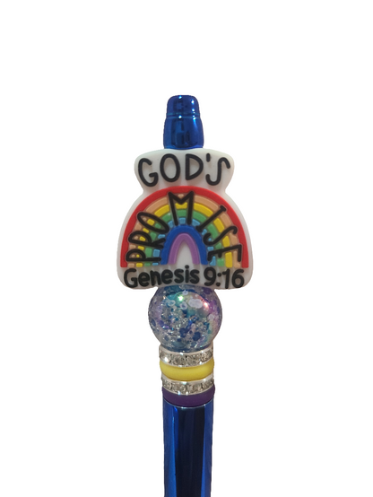 God's Promise 9:16 Rainbow Beaded Pen