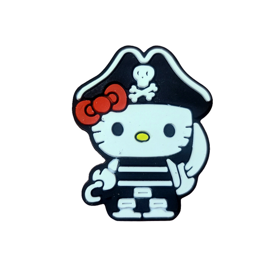 Pirate HK Kitty Silicone Focal Bead