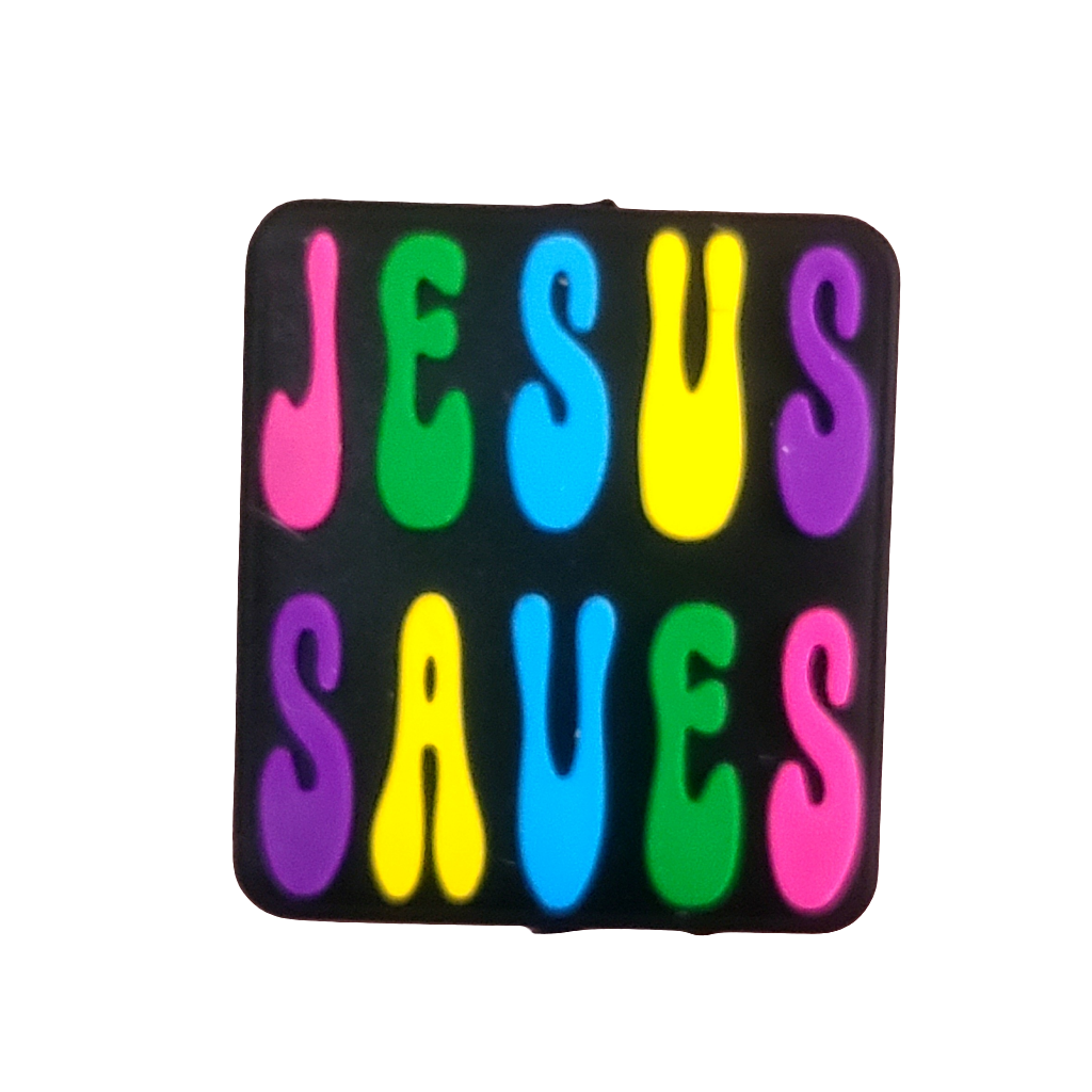 Jesus Saves Silicone Focal Bead