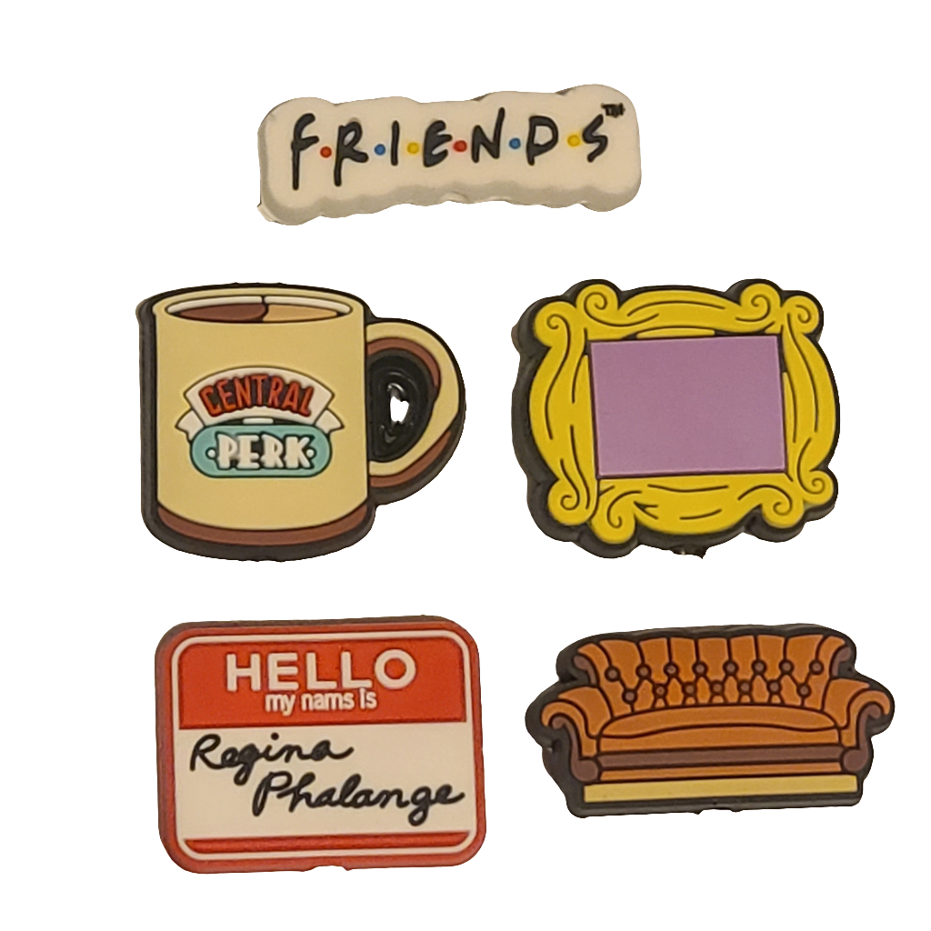 Friends Coffee Mug Couch Name Badge Frame Silicone Focal Bead