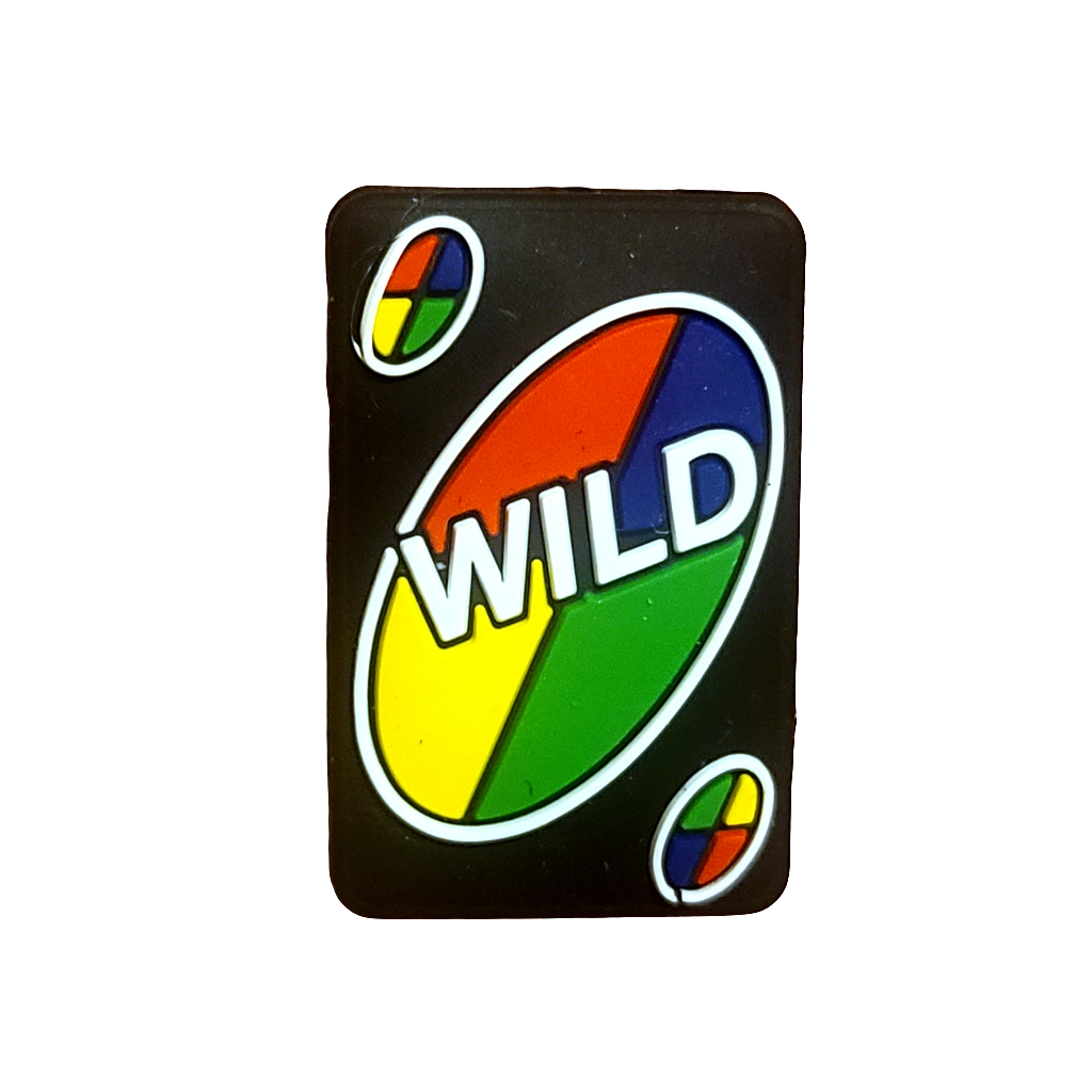 Wild Uno Card Silicone Focal Bead