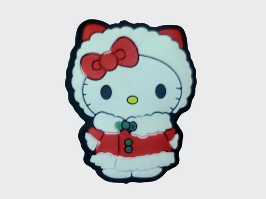 Christmas HK Kitty Silicone Focal Bead