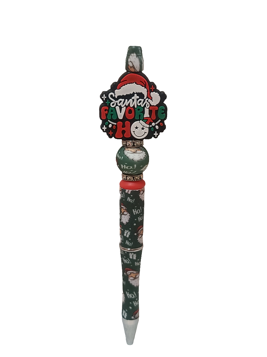 Santa's Favorite Ho Beaded Pen