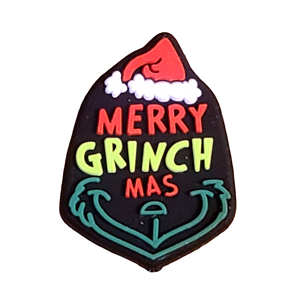 Merry Grinch Mas Silicone Focal Bead