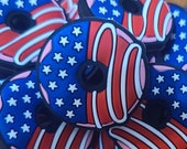 American Flag Donut Focal Bead