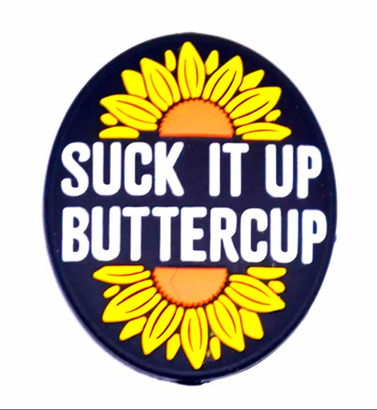 Suck It Up Buttercup Silicone Focal Bead